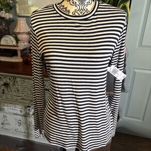 Truth By Republic Long Sleeve Blue And White Top. Ladies Large. Nautical